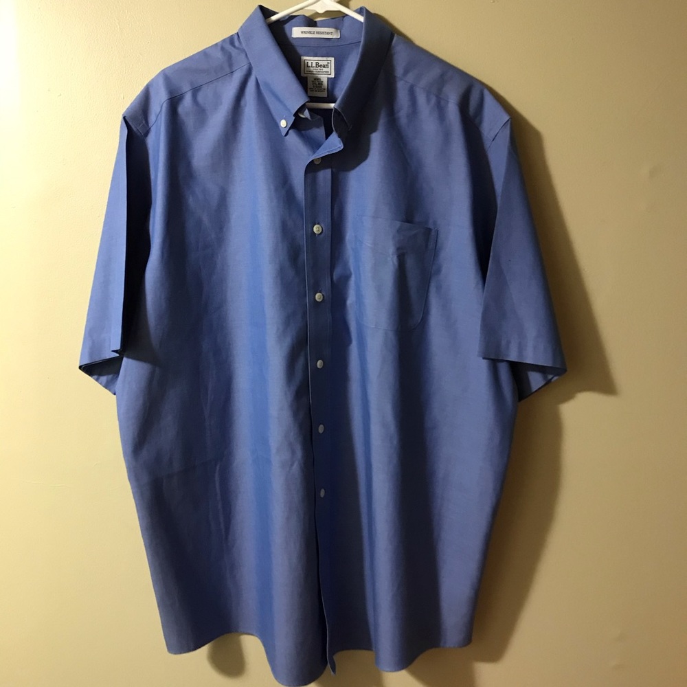 L.L Bean XL button down short sleeve shirt